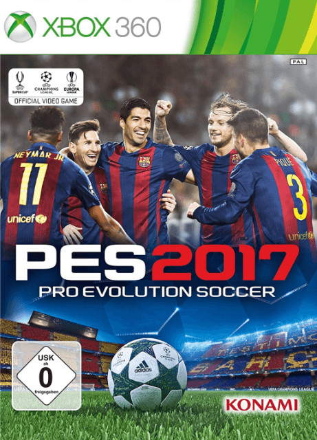 Pro Evolution Soccer 2017 box art for Xbox 360